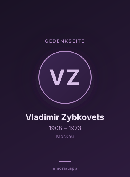 Gedenkportrait von Vladimir Zybkovets