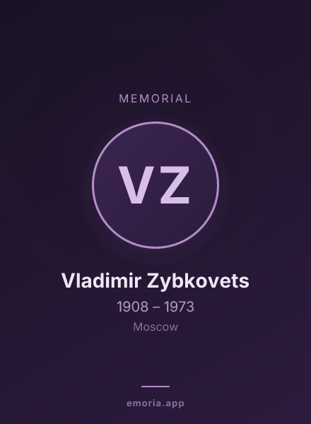 Memorial portrait of Vladimir Zybkovets