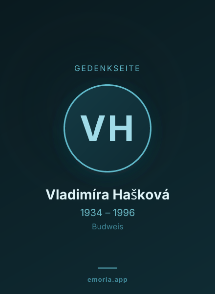 Gedenkportrait von Vladimíra Hašková