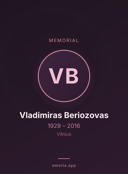 Memorial portrait of Vladimiras Beriozovas