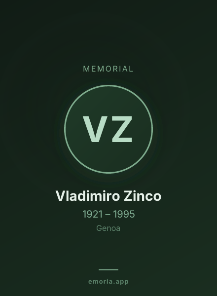 Memorial portrait of Vladimiro Zinco