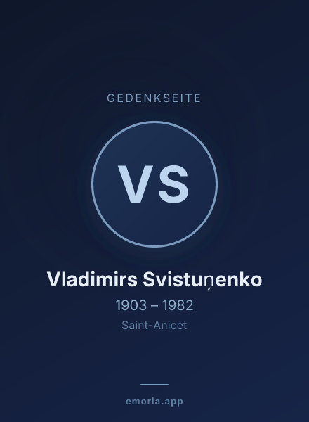 Gedenkportrait von Vladimirs Svistuņenko