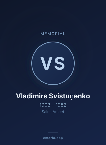 Memorial portrait of Vladimirs Svistuņenko