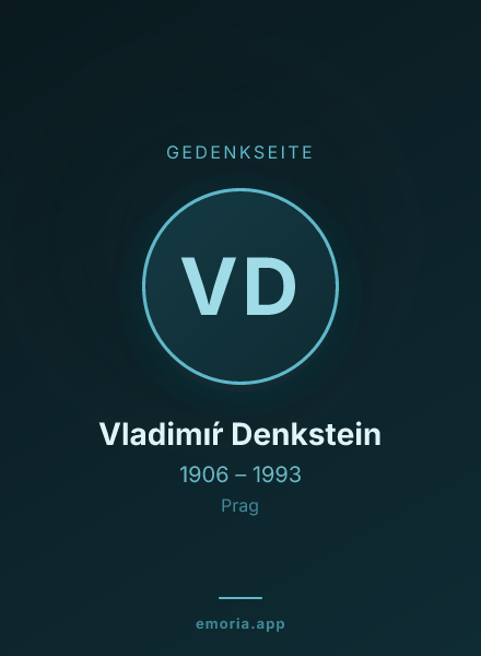 Gedenkportrait von Vladimı́r Denkstein