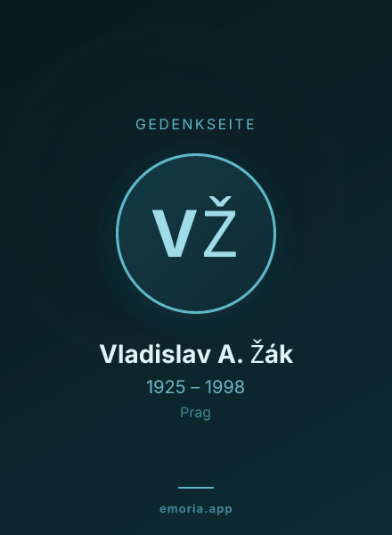 Gedenkportrait von Vladislav A. Žák