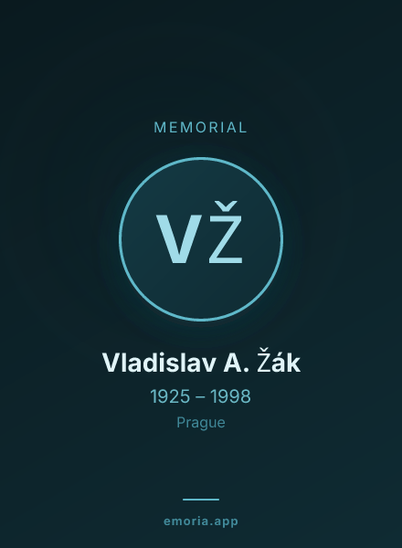 Memorial portrait of Vladislav A. Žák