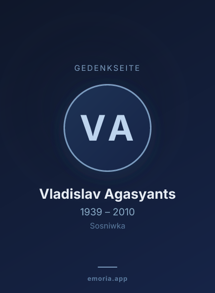 Gedenkportrait von Vladislav Agasyants