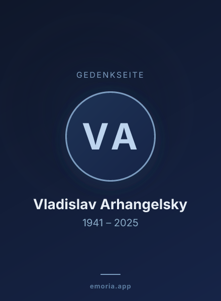 Gedenkportrait von Vladislav Arhangelsky