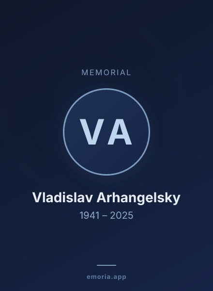 Memorial portrait of Vladislav Arhangelsky