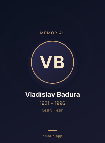 Memorial portrait of Vladislav Badura