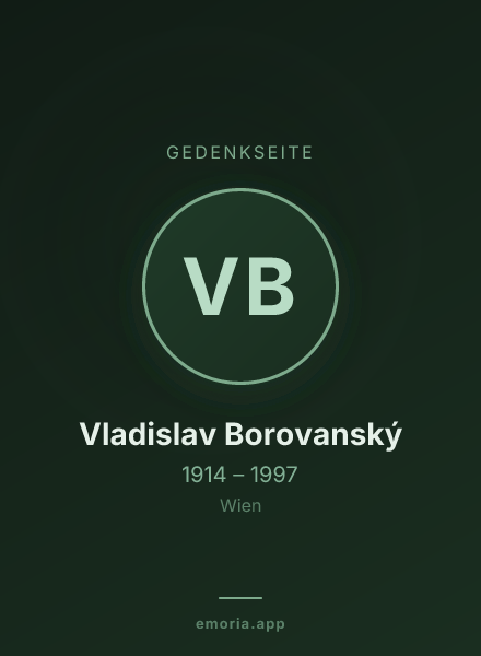 Gedenkportrait von Vladislav Borovanský