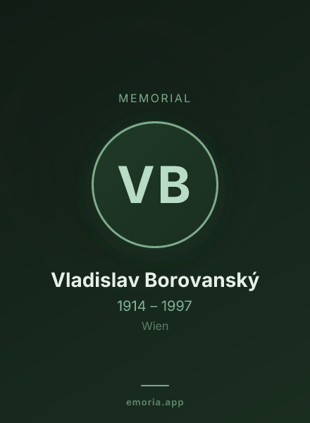 Memorial portrait of Vladislav Borovanský