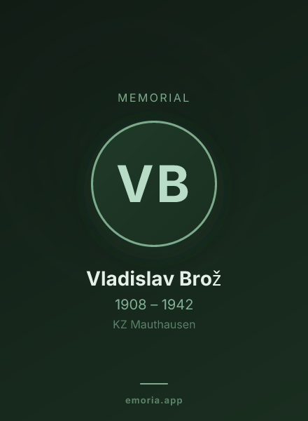 Memorial portrait of Vladislav Brož