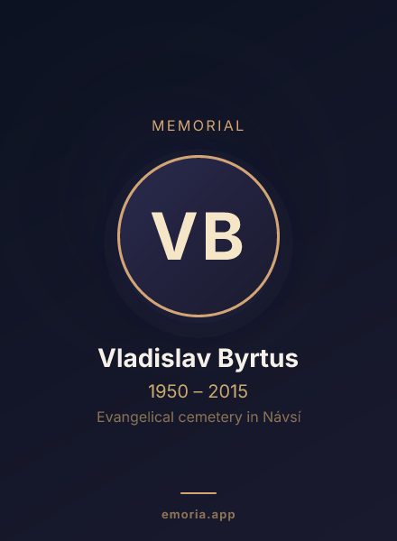 Memorial portrait of Vladislav Byrtus