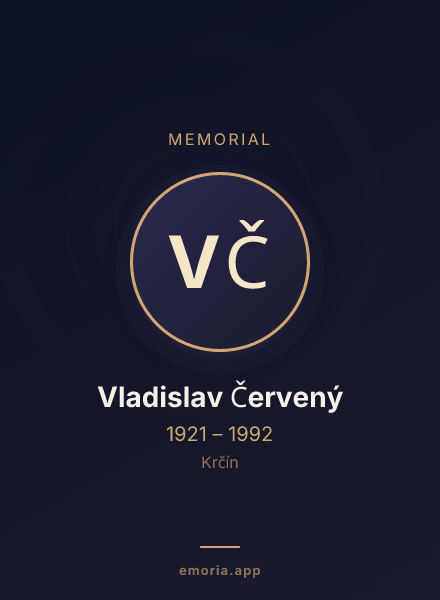 Memorial portrait of Vladislav Červený