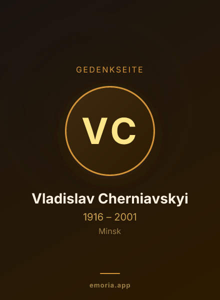 Gedenkportrait von Vladislav Cherniavskyi
