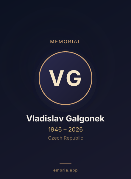 Memorial portrait of Vladislav Galgonek