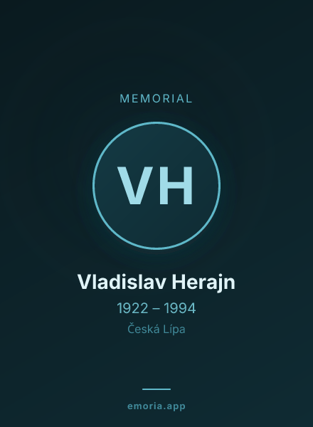 Memorial portrait of Vladislav Herajn