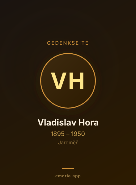 Gedenkportrait von Vladislav Hora