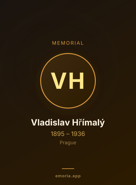 Memorial portrait of Vladislav Hřímalý