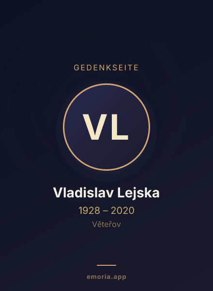 Gedenkportrait von Vladislav Lejska