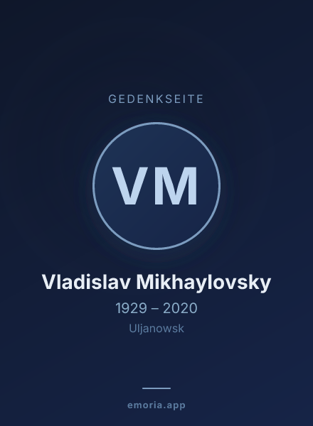Gedenkportrait von Vladislav Mikhaylovsky