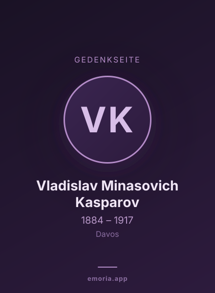 Gedenkportrait von Vladislav Minasovich Kasparov