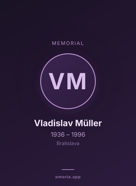 Memorial portrait of Vladislav Müller
