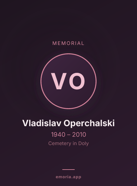 Memorial portrait of Vladislav Operchalski