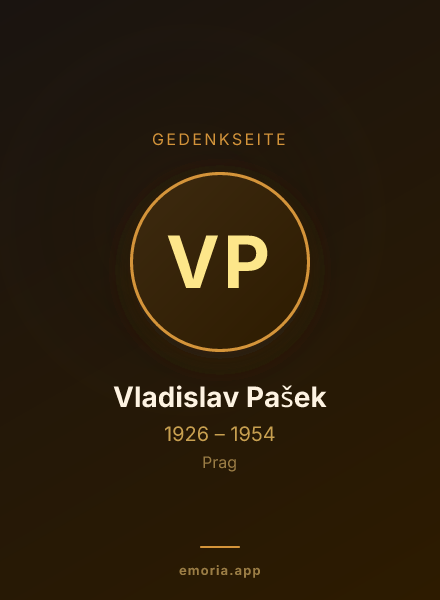 Gedenkportrait von Vladislav Pašek