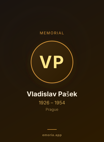 Memorial portrait of Vladislav Pašek