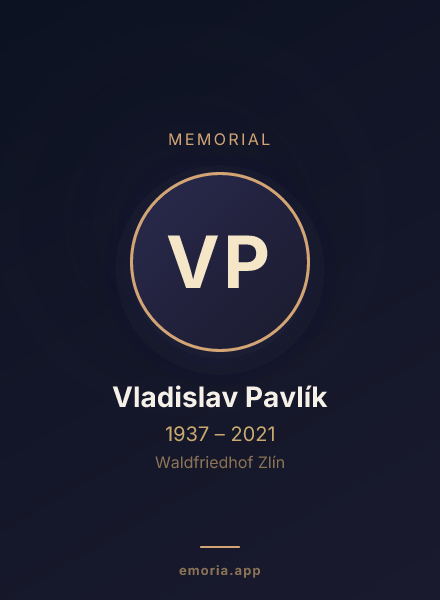 Memorial portrait of Vladislav Pavlík
