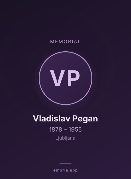 Memorial portrait of Vladislav Pegan