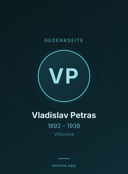 Gedenkportrait von Vladislav Petras