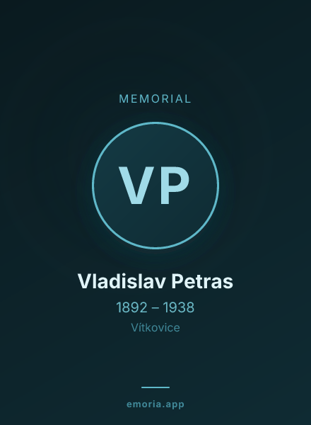 Memorial portrait of Vladislav Petras