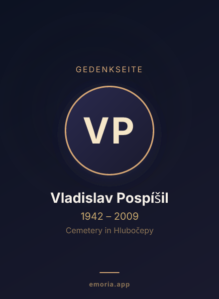 Gedenkportrait von Vladislav Pospíšil
