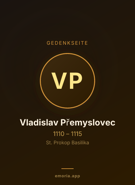 Gedenkportrait von Vladislav Přemyslovec