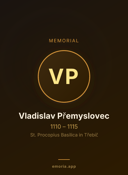 Memorial portrait of Vladislav Přemyslovec