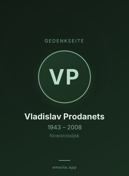 Gedenkportrait von Vladislav Prodanets
