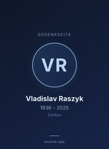 Gedenkportrait von Vladislav Raszyk