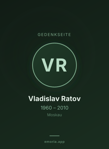 Gedenkportrait von Vladislav Ratov