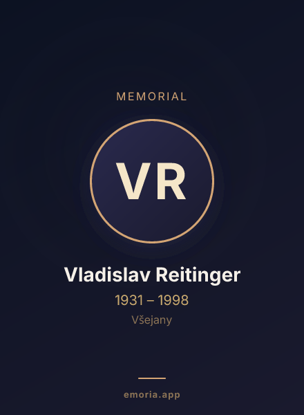 Memorial portrait of Vladislav Reitinger