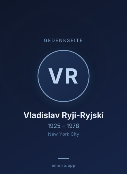 Gedenkportrait von Vladislav Ryji-Ryjski