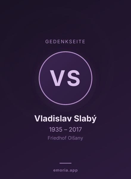 Gedenkportrait von Vladislav Slabý