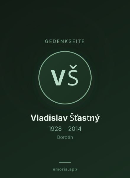 Gedenkportrait von Vladislav Šťastný