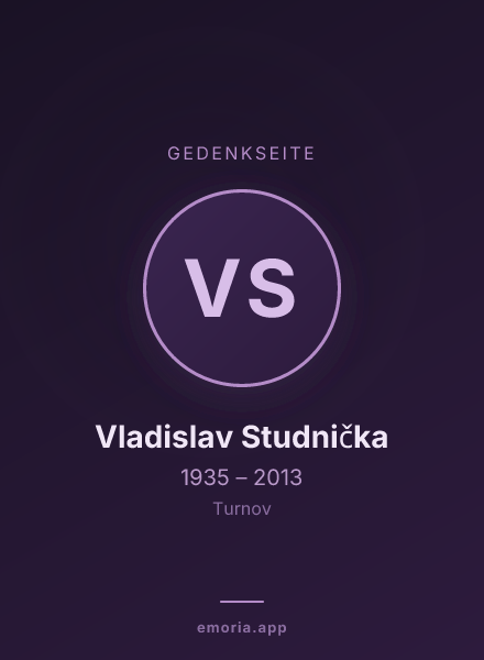 Gedenkportrait von Vladislav Studnička
