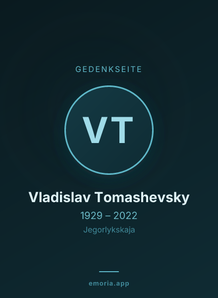 Gedenkportrait von Vladislav Tomashevsky