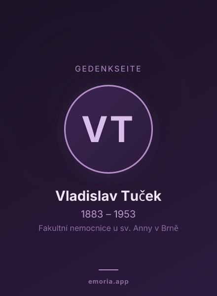 Gedenkportrait von Vladislav Tuček