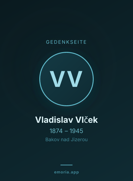 Gedenkportrait von Vladislav Vlček