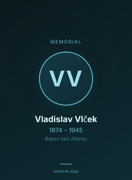 Memorial portrait of Vladislav Vlček